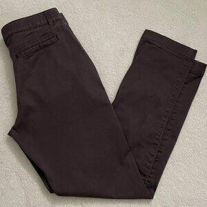 Hurley Regular Fit Chino Brown Straight Leg Men's Size 30 x 30